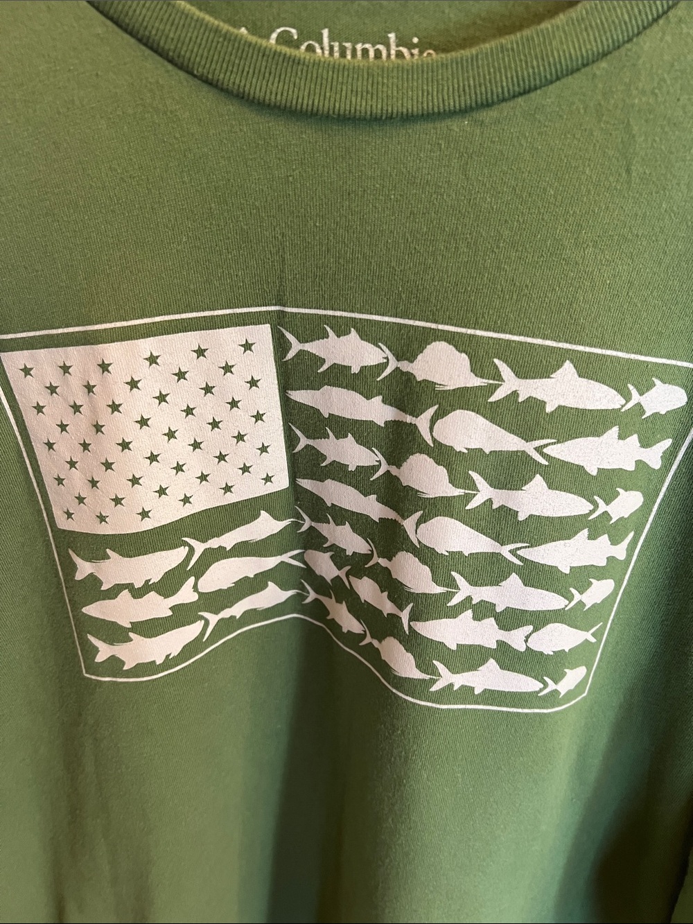 Bundle of 2 Columbia PFG Men's Medium Long Sleeve Fish Flag Shirts - Picture 3 of 12